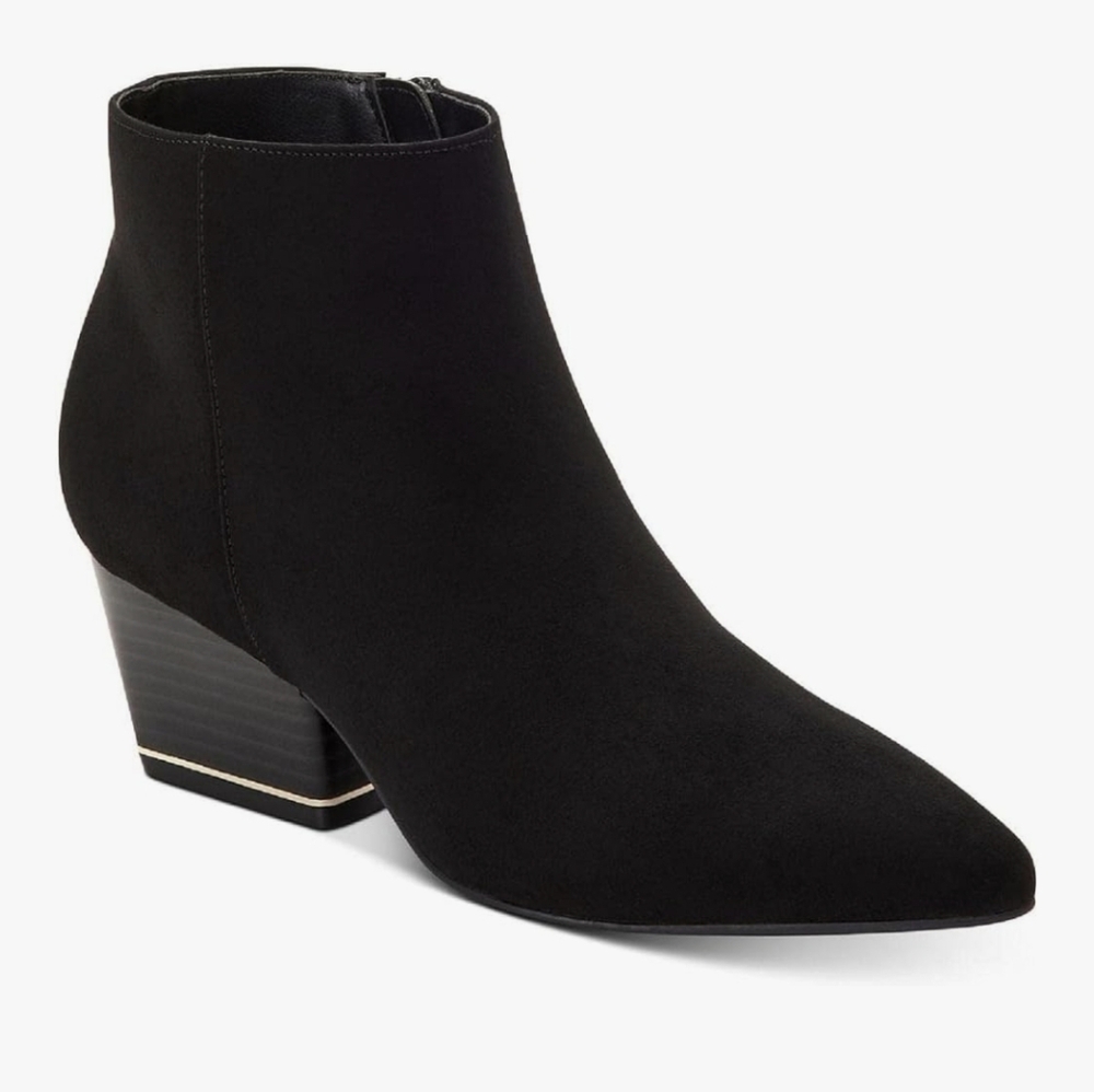 Alfani |Armena Faux Suede Pointed Toe Ankle Boots 7 New